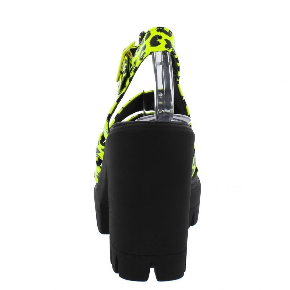 Neon cheetah lug sole heel - Picture 6 of 7